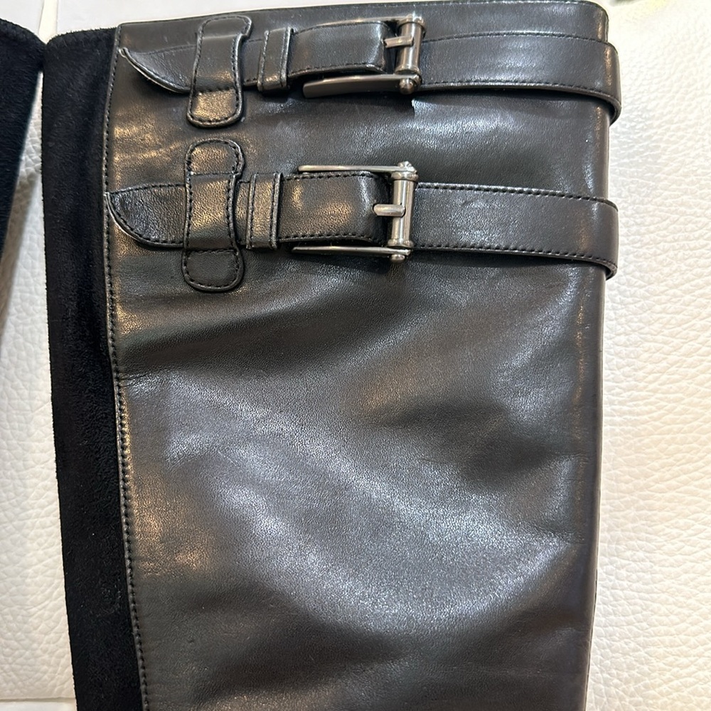 Cole Haan BLACK AIR JALISA TALL BOOT with Zip Closure in Size 4.5 В - Picture 11 of 17